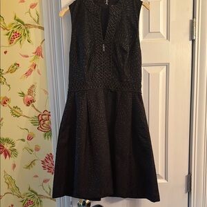 Lilly Pulitzer Black Sleeveless V-Neck Midi Dress